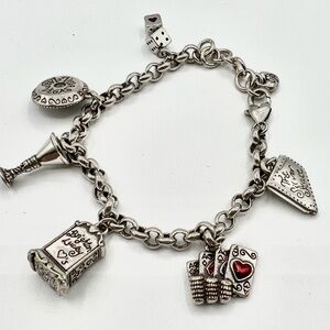 BRIGHTON Jewelry Las Vegas Nevada Casino Charm Bracelet 9”